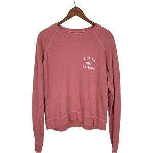 Good hYOUman Graphic Sweatshirt Crewneck Pullover Blush XS